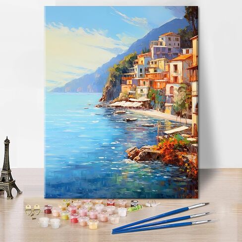 Vase Paint by Numbers Abstract Book, Beside the Window Paint by Numbers Kit for Adults, DIY Acrylic Paint by Numbers Kits on Canvas, Cozy Time oil Painting for Gift Home Wall Decor 16"x20"(Frameless) in Saudi Arabia