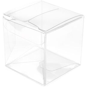 ClearBags 2 x 2 x 2 Small Clear Holiday Gift Boxes | Clear PET Plastic Boxes for Christmas, Weddings, Parties | Party Favor Boxes for Small Ornaments Gifts Candy Cookies | Food Safe | 25 Boxes