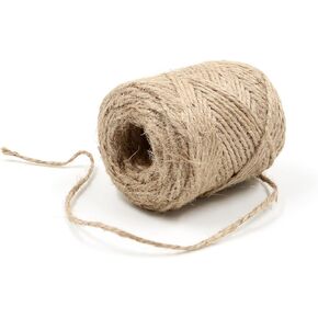 2mm - 164 FT Natural Jute Twine Rope - for Crafts Gardening Plant Accessories Gift Wrapping, Arts Packing Material Christmas Twine Bulk Wedding Decor