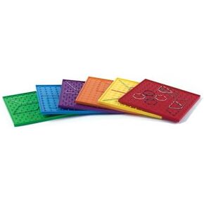 EAI Education 9 "على الوجهين 11 × 11 شبكة Geoboard - مجموعة من 6