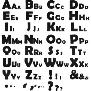 450 Pcs Large 7inch, 4inch, 2inch Font Letters and Punctuation Set, Black Classroom Alphabet Cutout for Bulletin Board Display Home School, a Good Helper to Inspire Students Learning Interest