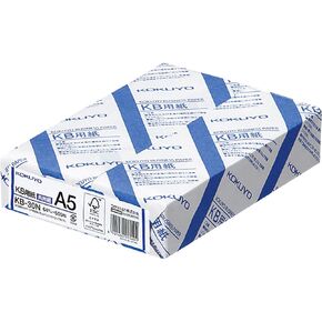 ورقة Kokuyo A4 KB ، 500 ورقة ، 64GSM ، 80 Bright (ISO) - مثالية للطباعة ، المخطط المخصص والمجلة - 8.3 × 11.7 بوصة ، FSC معتمدة ، استيراد اليابان (KB -39N)