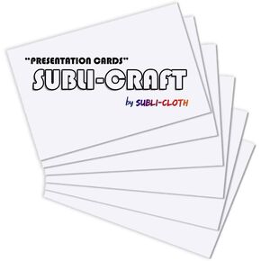Subli-Craft Presentation Cards Cardboard Sublimation Pack x 100 Units by Subli-Cloth (Rectangular)