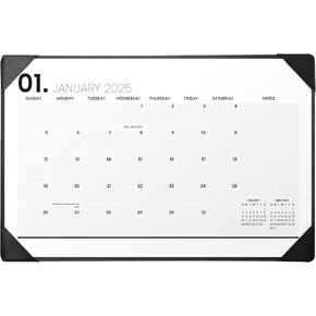 Karto Desk Calendar 2025 with Protecting Pad - 17x11 inch Runs Until December 2025 - Boost Your Productivity and Easy Planning with the Aesthetic Monthly Calendar - Minimalist