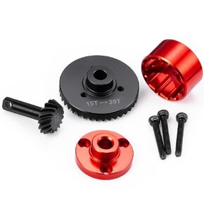 39T/15 RC Steel Diff Gear Set for Tra-xxas 1/16 E-Revo,Slash,Summit,Rally Upgrades Part 39T Main Gear with 15T Pinion Gear