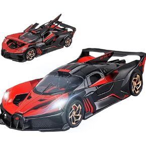 Toy Cars Compatible for Bugatti Bolide Cars Toy Model Car Alloy 1:32 Diecast Collect Car Toy with Lights and Music, Pull Back for Kids Boys Festival Gift（Blue）