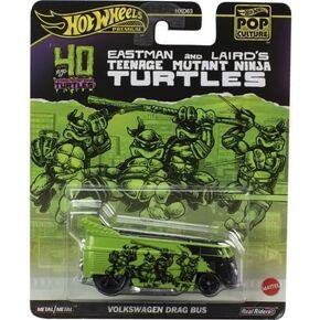 Hot Wheels Volkswagen Drag Bus, Turtles [Green]