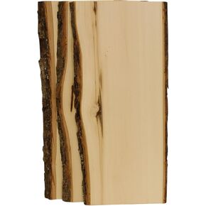 Walnut Hollow Rustic Basswood Plank with Live Edge, 7-9" Wide x 18" (Pack of 3) - for Wood Burning, Home Décor, and Rustic Weddings