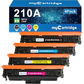 210A Toner Cartridges 4 Pack (with Chip) Compatible Replacement for HP 210A 210X for Color Laserjet Pro MFP 4301fdw 4301fdn Pro 4201dw 4201dn Series Printer Ink W2100A W2100X High Yield (BCMY, 4-Pack)