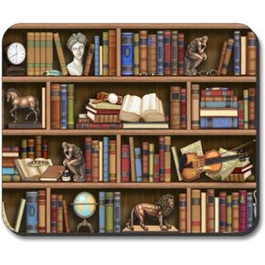 Art Plates Books in Library - Mouse Pad Image by Dan Morris