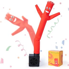 Mini Wackey Waving Inflatable Tube Guy, Desktop Prank Mini Inflatable Tube Man with Blower Gag Gift for Office Birthday Party-Green