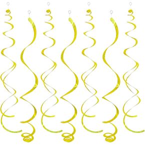 36PCS GOLD Hanging Droclations Gold Streamers Foil Doirls for Peacing Decorations Terve Treem New Year Eve Supplies 2025 Happy New Year Hollywood موضوع الاحتفالات (الذهب)