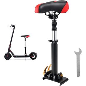 Universal Electric Scooter Seat 18.11-25.98 inches Height Adjustable Scooter Seat Saddle Seat Attachment PU Electric Scooter Seat Accessories for M365 Foldable Removable Seat Replacement