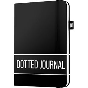Scribbles That Matter A5 Bullet Dotted Journal Notebook | Vegan Hard Cover, 120gsm bleedproof thick paper, 150 pages, 5.75 x 8.5in, 2 bookmarks, tab stickers, penloop | For Work | Navy Blue