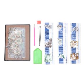 GetCoupon 5D Diamond Notebook Kits,Sunflower Creative DIY, Handmade Diamond Sticker Leather Book,5D Journal Sketchbook