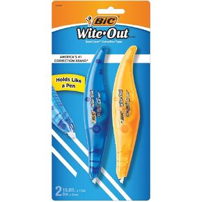 BIC Wite-Out Brand Exact Liner Correction Tape, 19.8 Feet, 10-Count Pack of White Correction Tape, Fast, Clean and Easy to Use Tear-Resistant Tape Office or School Supplies