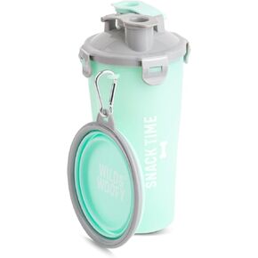Wild & Woofy Break Time 2-in-1 Pet Travel Bottle and Collapsible Bowl - Lilac