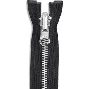 Black Zipper 36" Aluminum Reversible Jacket Zipper Black 36 inch Sewing Zipper Craft Zippers