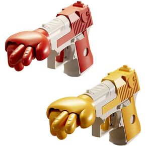 Rock Paper Scissors Toy Gun,Finger Guessing Game Toy Entertainment Interactive Toy for Adults Kids Family Party (Green+red)
