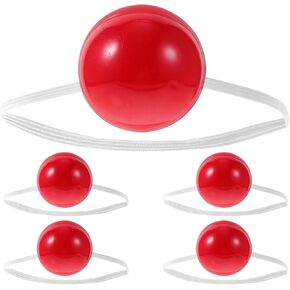 STOBOK Red Nose, 5pcs Clown Nose LED Red Noses Lighted Circus Clown Nose Glowing Clown Noses Clown Nose Dress up Props for Halloween, Christmas, Party Cosplay Props