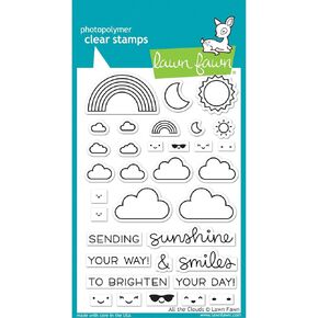 Lawn Fawn LF2331 All The Clouds 4X6 Clear Stamp Set