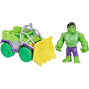 Spidey and His Amazing Friends Hulk Smash Truck Set, Action Figure with Vehicle and Accessory, Marvel Toys, Preschool Toys, Super Hero Toys