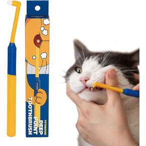PETHROOM] Dental Micro Fiber Toothbrush for Pet | Small Dogs and Cats Teeth Brushing Cleaning Tooth Care | Soft Bristle Cleaning Toothbrush for Dog Puppy Cat (Extra Small)