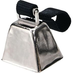 Water & Woods Nickel Cow Bell for Dogs by Coastal Pet - Durable Noise Maker - Easy Attachment - Nickel-Plated Material with Nylon Handle - Black, Large