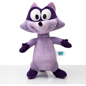 ANGEL STUDIOS | Tuttle Twins Derek Plushie | Soft Stuffed Plush Toy | Bright Purple Raccoon | 13" Stuffed Character