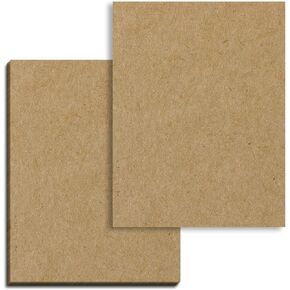 25 Sheets, Brown Kraft Cardstock, 200 GSM (75 lb. Cover), 8.5 x 11 inches