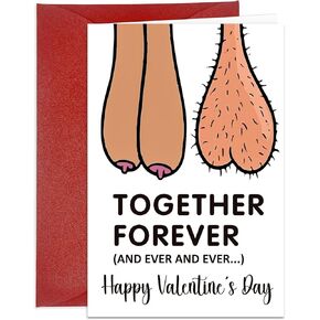 Funny Valentines Day Card for Men Him Boyfriend Naughty Valentines Card for Husband from Wife Hilarious Valentine's Card Gift for Boyfriend Him Romantic Valentine Greeting Card with Envelope