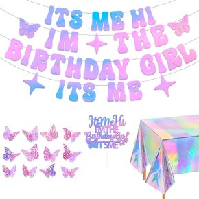 In My Birthday Era Banner Decorations, 9.8 ft NO-DIY Glitter Friendship Bracelet Banner for Birthday Party Decorations, Pre-strung Girl Popular Pink Birthday Decorations Party Backdrop Photo Booth