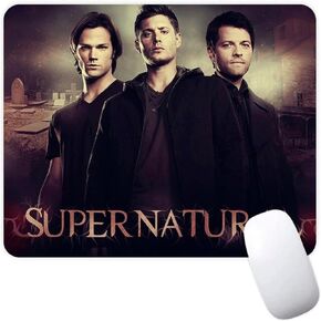 Supernatural Winchesters Sam Dean Castiel Angel TV Show Fantasy Horror Drama Magic Family Business Non-Slip Mousepad Gaming Computer Gaming Desktop Laptop Mouse Pad 7.1 x 8.7 inches