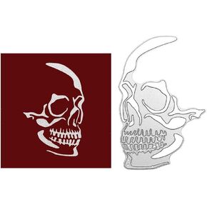 سيلف هالوين جمجمة المعادن مموت قطع الهيكل العظمي صورة ظلية يموت قطع الإستنسل DIY قصاصات القصاصات الألبوم الزخرفية بطاقة الورق البطاقة الفنية in Kuwait