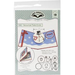 KB Riley 1012 Karen Burniston Dies-Snowman Twist Circle Pop-Up