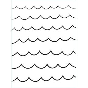Darice Waves, 4.25 x 5.75 Embossing Folder, Clear