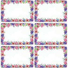180 PCS Spring Name Tags Stickers, Watercolor Spring Flowers Name Stickers Floral Name Labels for Kids Back to School Classroom Office Students Cubby Locker Clothes Party, 2x3 inch