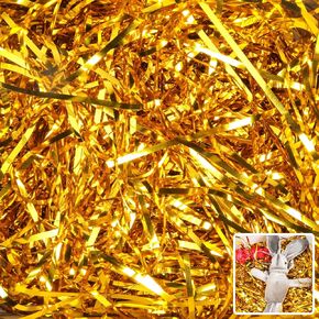 150 Grams / 5.3 Oz Sparkly Iridescent Film PP Hamper Shreds & Strands Shredded Crinkle Confetti for Gift Wrapping & Basket Filling Christmas Gifts Wedding Birthday Bridesmaid Gift Boxes Bags