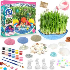 Bloonsy Mermaid Fairy Garden Kit للأطفال | تضيء حورية البحر تيراريوم مجموعة | حورية البحر الهدايا ألعاب للفتيات | العلوم أنشطة الفنون والحرف العلمية للفتيات الصغيرات الفتيات من 8 إلى 12 سنة