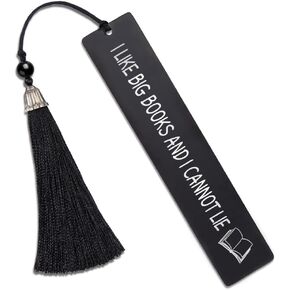 DYJYBMY I Like Big Books and I Cannot Lie, Metal Engraved Bookmark, Teacher Gift, Book Club Gift for Women Men Friends, Funny Book Lover Reader