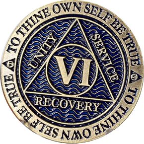 6 Year AA Medallion Reflex Antique And Blue Color Bronze Chip VI