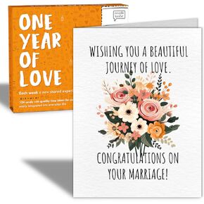 Couple Game for Weekly Quality Time - Couples Gift for Husband, Wife, Him, Her, Men and Women - Perfect for Anniversary, as Wedding Gift for Bride or Valentines Gift - With 104 Date Night Idea Cards