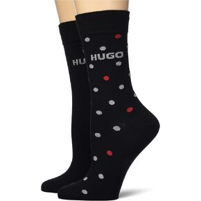 Hugo Womens اثنين من مجموعة الهدايا منقوشة مجموعة جورب غير رسمي ، الفحم/متعدد النقاط ، 3-9 الولايات المتحدة in Kuwait