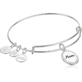 Alex and Ani A21BILY13SAG، لأنني أحبك STEPMOM سوار الإسورة القابل للتوسيع، الذهب العتيق اللامع، الذهب، الأساور in Kuwait