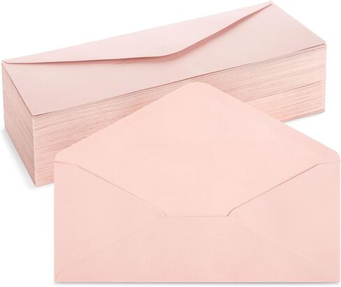 Juvale 96-Pack #10 Colored Business Envelopes for Checks, Invoices, Mailing Letters, Invitations, Announcements, Office Supplies, Gummed Seal, 6 Pastel Colors (4-1/8 x 9-1/2 Inch) in Kuwait