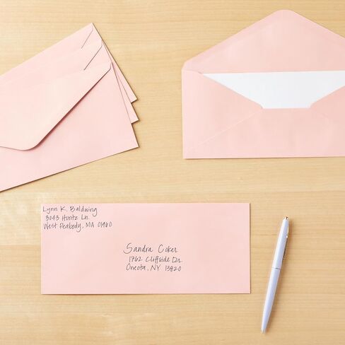 Juvale 96-Pack #10 Colored Business Envelopes for Checks, Invoices, Mailing Letters, Invitations, Announcements, Office Supplies, Gummed Seal, 6 Pastel Colors (4-1/8 x 9-1/2 Inch) in Kuwait