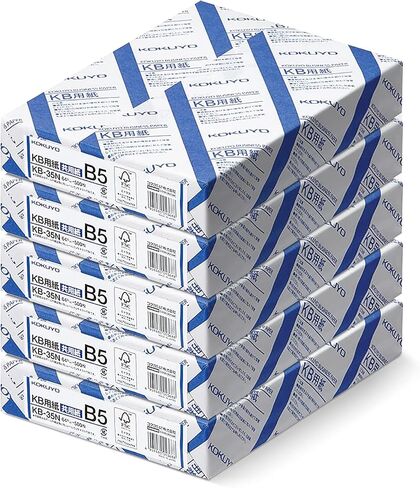 Kokuyo A5 KB Paper, 500 Sheets, 64gsm, 80 Bright (ISO) - Perfect for Printing, Custom Planner and Journal - 5-7/8 x 8-1/4 in, FSC Certified, Japan Import (KB-30N) in Saudi Arabia