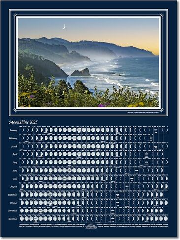 Moon Calendar 2025, MoonShine, Seascape in Saudi Arabia