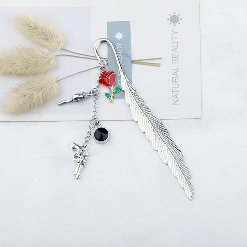 UJIMS Haunting Adeline Inspired Gift Run Little Mouse Bookmarks Zade Meadows Fans Jewelry Dark Romance Gift Smut Reader Gift (LittleMouseBLACKBookmarks) in Saudi Arabia