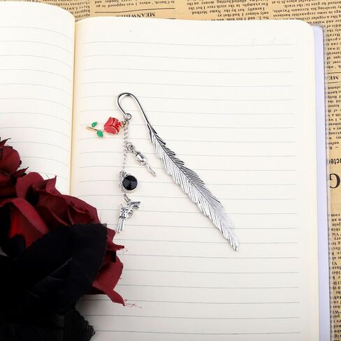 UJIMS Haunting Adeline Inspired Gift Run Little Mouse Bookmarks Zade Meadows Fans Jewelry Dark Romance Gift Smut Reader Gift (LittleMouseBLACKBookmarks) in Saudi Arabia